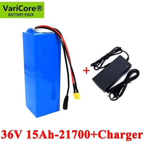 VariCore 36V 15Ah 21700 10S3P battery pack 500W high power batteries 42V 15000mAh Ebike electric bicycle BMS and 2A Charger