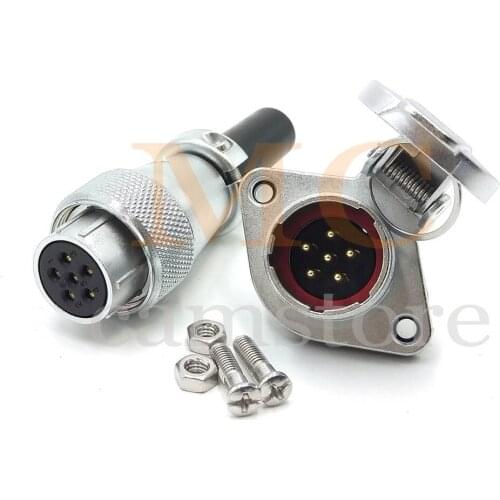 WS20 6 Pin Connector Power Mechanical Industrial Equipment Aviation Waterproof Male Female Plug Socket (1 Set)