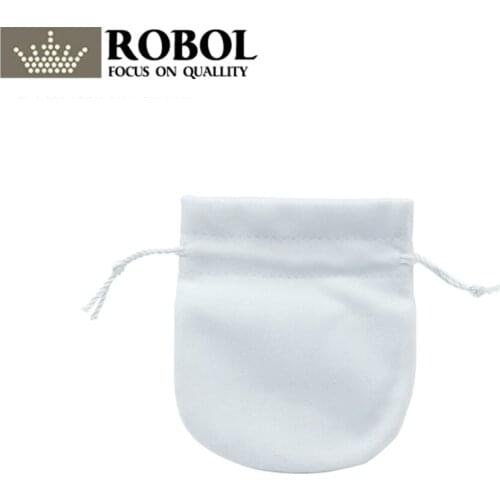 RLLEN OIriginal Charm Womens Ring Beaded Jewelry Fashion White Storage Protection Velvet Bag Simple Brand Gift Packaging Bag