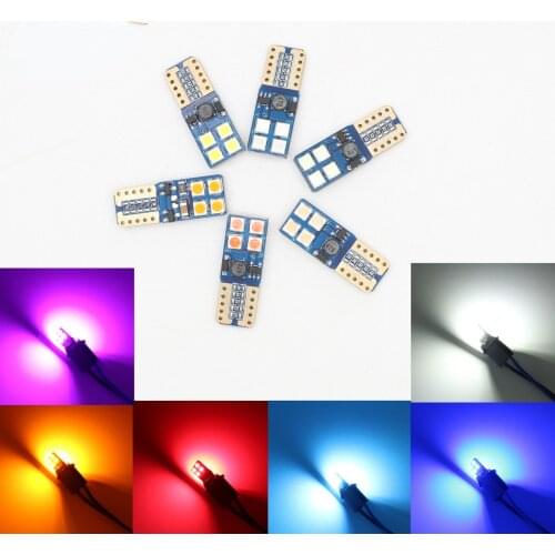 10PC 24V 12v Truck T10 LED W5W Car CANBUS 8 SMD 3030 Non polarity No Error W5W Turn Side License Parking Interior lamp Bulbs