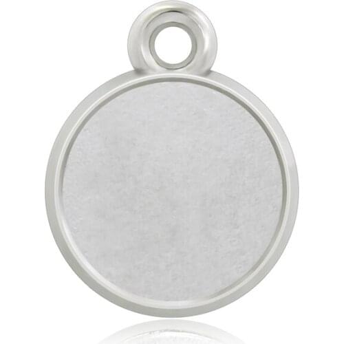 10PCS/lot 12mm Pendant Blank Cabochon Base Setting Bezel LSPT04