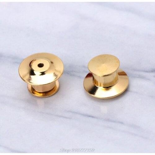 10Pcs Metal Pins Keepers Safety Anti-lost Back Locking Clasp Jewelry Replacement D02 20 Dropshipping