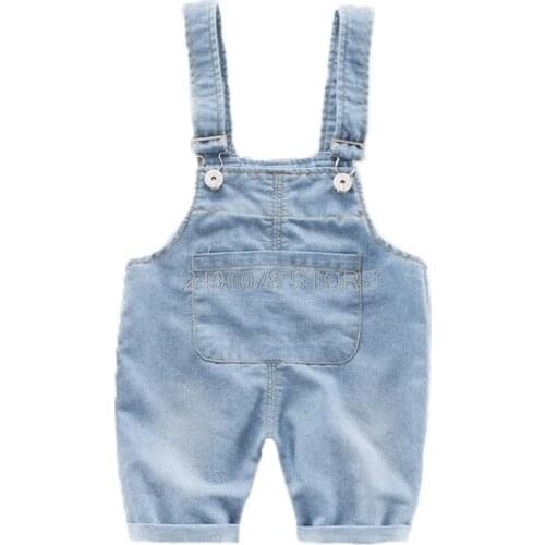 2020 Baby Boys Summer denim pants baby denim overalls jumpsuits for toddler/infant kids Girls bib pants Birthday Gift