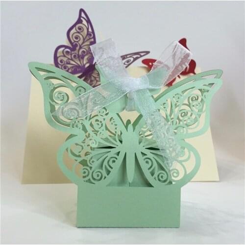 Butterfly Flower Sweet Packaging Butterfly Wedding Event Party Supplies Gifts Wedding Favors Box For Guest