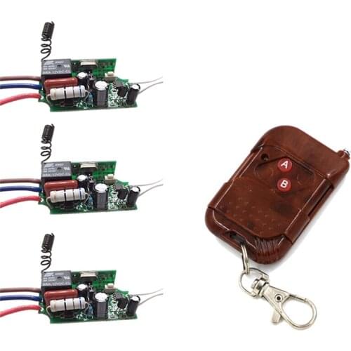 Wireless Remote Control Switch and Manual Controller for LED Lamp Light AC220V Relay Receiver & Transmitter 315Mhz/433Mhz