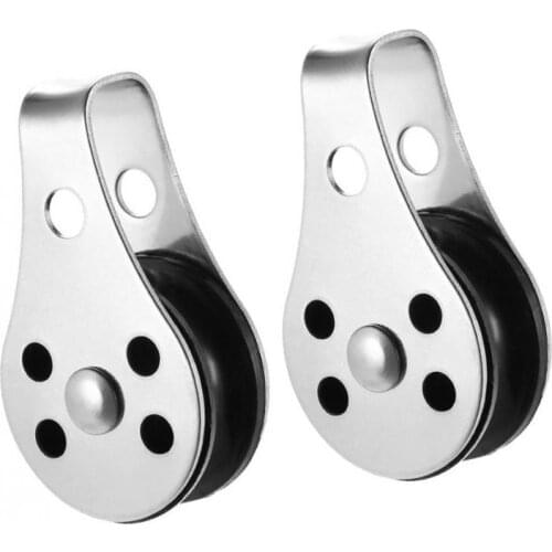 Hoist Block 316 Stainless Steel Wire Rope Pulley Blocks, Anchor Rigging Lifting Wheel Fixed Pulley for Marine Boat Kayak Canoe