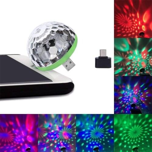 Mini USB Colorful Atmosphere Light USB Home Party Lighting LED Interior Lamp Club Disco Magic Stage Effect Portable Lights