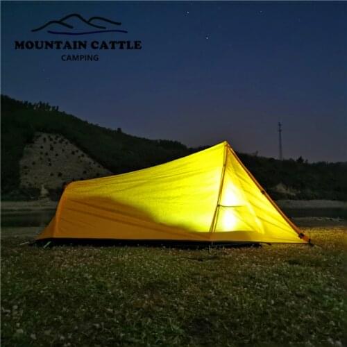 Mountaincattle Yellow Color Double Layer 2 Person Camping Ultralight Tent