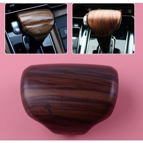 DWCX 7.5 cm ABS Car Peach wood grain Style Gear Lever Shift Knob Cover Trim Cap Fit For Honda CR-V CRV 2017 2018 2019