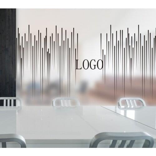 Customized Company name logo Windows Glass Film Door Stickers Static Cling Privacy Glass Window Film for office conference room