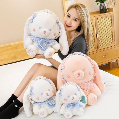 Kawaii Cartoon Stuffed Rabbit Plush Soft Toys cushion Bunny Kid Pillow Doll Birthday Gifts for Children Baby Accompany Sleep Toy