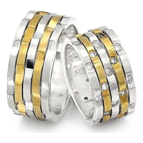 Couple Wedding Ring Sterling Silver 925 Woman And Man Luxury Jewelry Bands Engagement Anniversary Anatolian Civilization Models