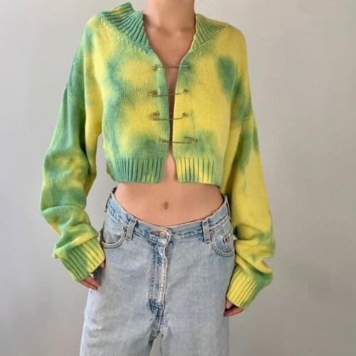 Short Cardigan Sweater Crop Top Sexy Women Clothing Knitwear Female Knitted Jumper Loose Aesthetic Night Club Jacket Oversized