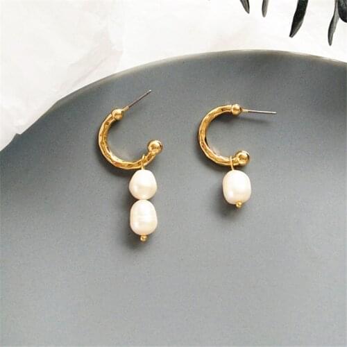 Trendy Elegant Freshwater Pearl Simulated Pearl Long Earrings Pearls String Statement Drop Earrings For Wedding Party Gift