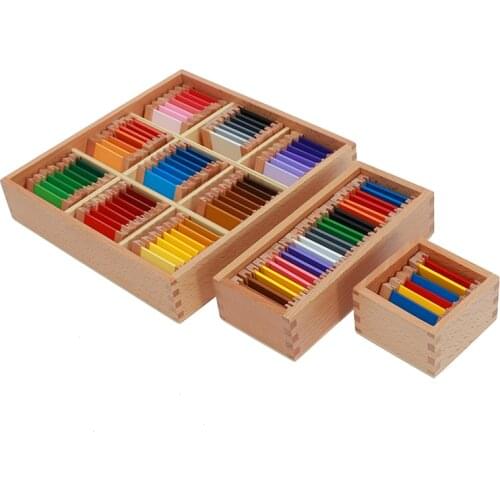 Wooden Color Tablets Toys Montessori Sensing Material for Visual Sense Early Learling Tools Kids Tablet Game Childrens Sorting