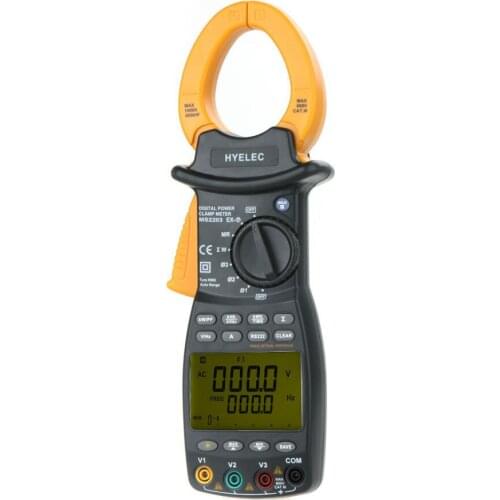MS2203 3-Phase LCD Professional High Sensitivity Clamp Meter Power Factor Correction USB True-RMS 4 Wire Testing
