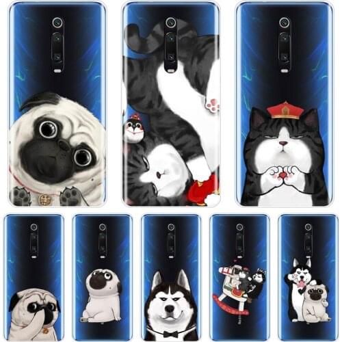 Soft Phone Case Silicone For Xiaomi Redmi 7 7A K20 PRO GO Y2 Y3 Pug Dog Cat Soccer Back Cover For Xiaomi Redmi Note 7 7S PRO