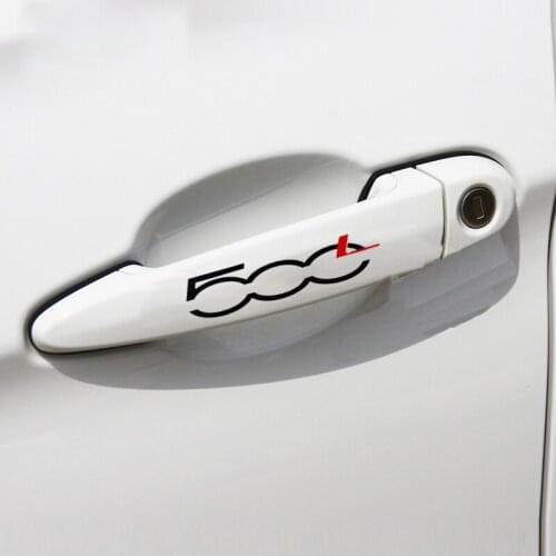 4pcs car door handle sticker For Fiat 500 500l 500x 12cm*9cm