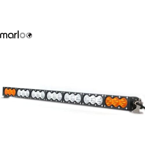 Marloo 38" 210W Single Row Slim 10W Led Work Light Bar For Truck Atv Uaz 4x4 Offroad Trailer Amber White Warning Barra Fog Light