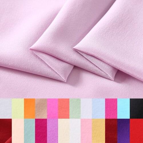 114CM Wide 16MM Solid Color Silk Crepe de Chine Fabric for Dress Shirt Clothes Cheongsam Y051