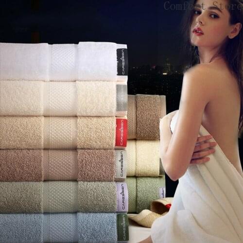Luxury Hotel Bath Towel Cotton Adults Increase Thickening Water-absorbing Soft Large Towel for Female Lovers Bathroom Woman B5T8