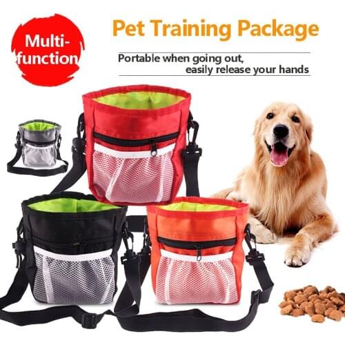 2in1 Outdoor Portable Training Dog Snack Bag Pet Supplies Strong Wear Resistance Large Capacity Puppy Products Waist Bag Durable