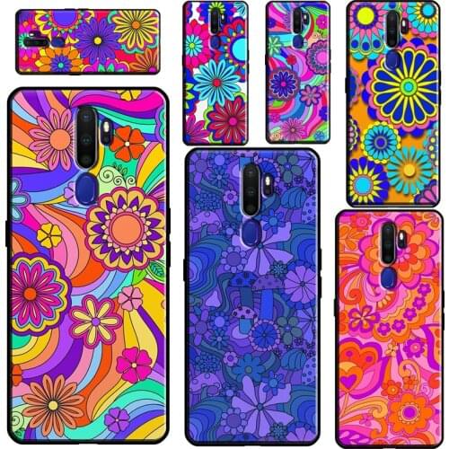 Psychedelic Flowers For OPPO A53 A31 A9 A5 2020 F5 F7 A1K A15 A3S A5S A83 A91 A93 A52 A72 Reno2 Z Phone Case