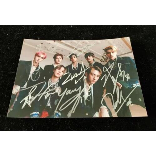 Hand signed WayV autographed group photo TAKE OVER THE MOON K-POP 5*7 0320B