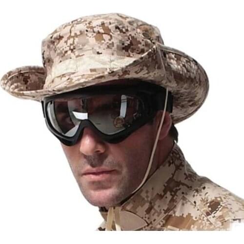 Fishing cap Army fans tactical round-brimmed hat Ben Nepal cap Outdoor summer sun hat Camouflage fishing hat Sunscreen