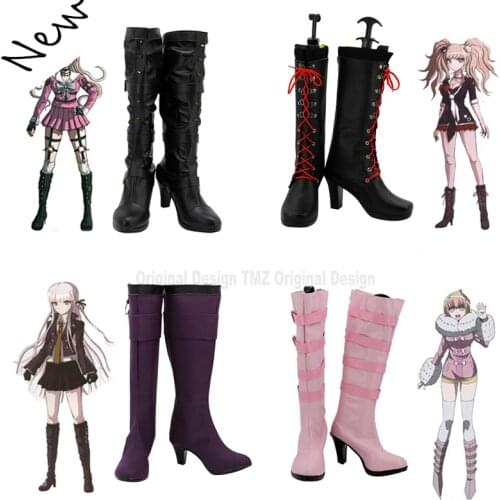 Danganronpa 2 Cosplay Enoshima Junko Shoes Cos Kirigiri Kyouko Boots High Heel Shoes Girls Nagito Komaeda Boots Shoes Women Men