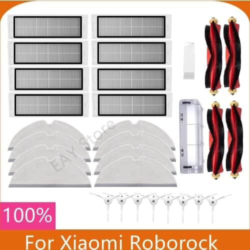 For xiaomi Roborock s5max S50 S6 S60 S4 s6max main brush side brush water tank cleaning cloth robot vacuum cleaner accessories