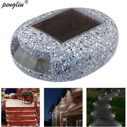 Solar Light Lawn Lamp Outdoor Cobblestone Simulation LED Rock Light Waterproof Spotlight Pathway Solar Lamp for Yard Decoration