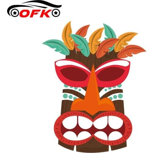 For Hawaii Tiki Vinyl Car Stickers Motorcycle Helmet Snowboard Fine Room Camper Waterproof Vehicle Decal13cm X 9.4cm