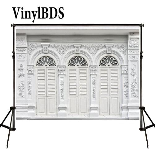 VinylBDS Backdrops 5x7ft White Wood Door Backdrop Vintage Outdoor Wedding Background Retro Texture Wall Photo for Studio