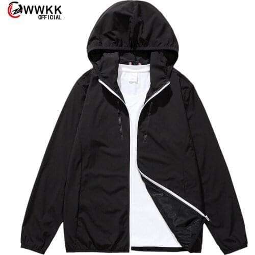 WWKK Camping Hiking Clothes Sun Protection Clothing Softshell Jacket Outdoor Spring Summer Men Waterproof Anti-UV Quick Dry