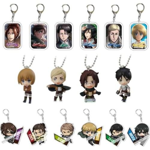Japanese anime Attack on Titan swing collection 2 capsule toy Eren Jaeger Erwin Smith Levi Ackerman Zoe Lenz figure keychain