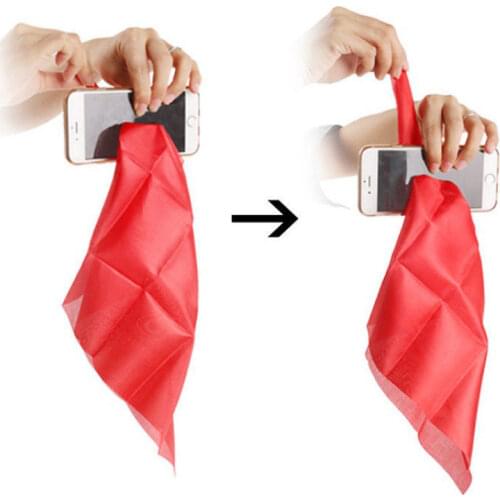 1pc Silk Scarf Thru Phone Magic Tricks Magician Stage Street Party Illusions Gimmick Props Accessories Easy To Do Comedy