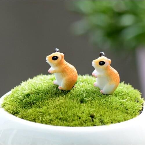 10PCS Hamsters Mouse Miniature Fairy Garden Decoration Houses Mini Craft Micro Landscaping Decor Home Decoration DIY Accessories