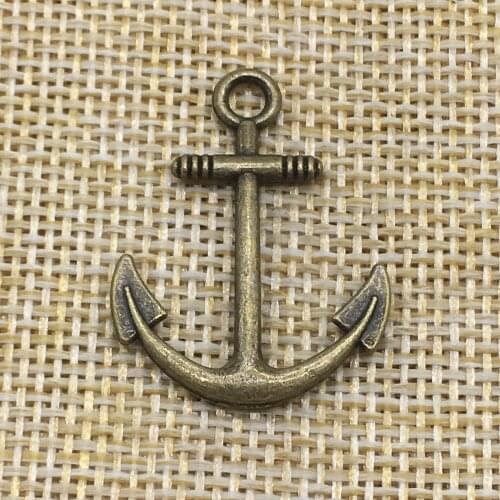 30Pcs Anchor Charms Antique Bronze Color DIY Jewelry Making Handmade Crafts