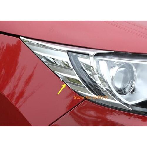 Car Front fog light lamp eyebrow detector frame stick ABS Chrome cover accessories 2pcs For Nissan Qashqai j11 2016 2017 2018