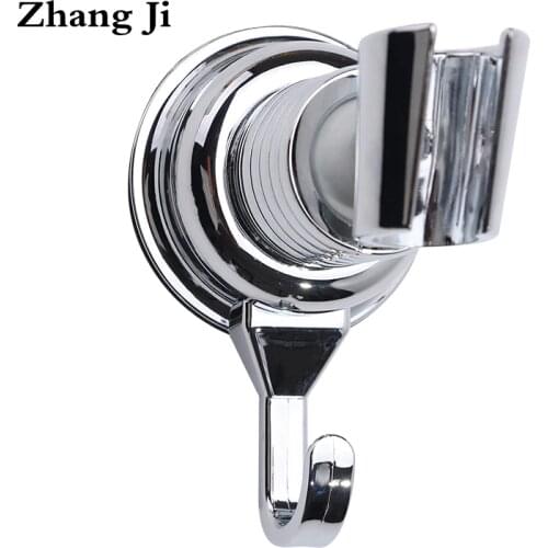 Zhang Ji Chrome-Plate ABS Plastic Shower Head Holder 360 Degrees Adjustable Vacuum Suction Cup Showerhead Support Brackets