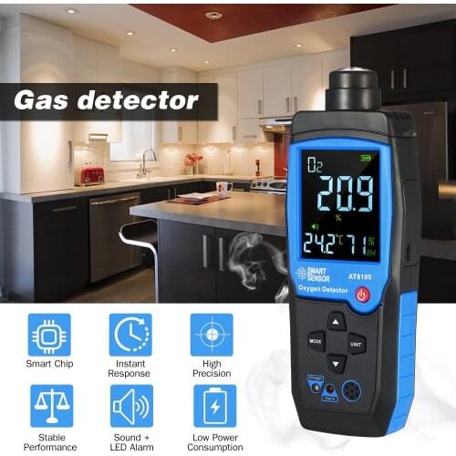 Digital Oxygen Detector USB Rechargeable Automotive O2 Sensor Tester Monitor Adjustable Alarm Auto Power Off Oxygen Meter