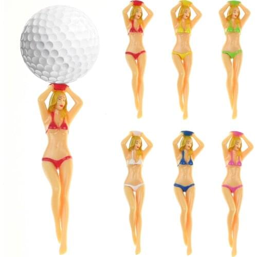 CRESTGOlf Bikini Golf Tee Sexy Design Lady Golf Tees Gift 12pcs 75mm(2.95inch) Newest Design Plastic Golf Tees