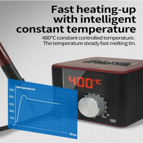 SUNKKO 950T Pro 75W Mini Electric Soldering Iron Station Adjustable Temperature Portable Anti Static T12 Welding Repair Stations