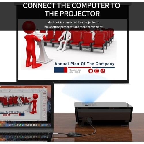 USB C Type C to HDMI-compatible Cable Adapter Updated Version 4K 60Hz ABS Cable