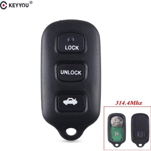 KEYYOU For Toyota Avalon 1998 1999 2000 2001 2002 2003 2004 Keyless Entry 314.4Mhz HYQ12BBX HYQ12BAN 3 3+1 4 Buttons