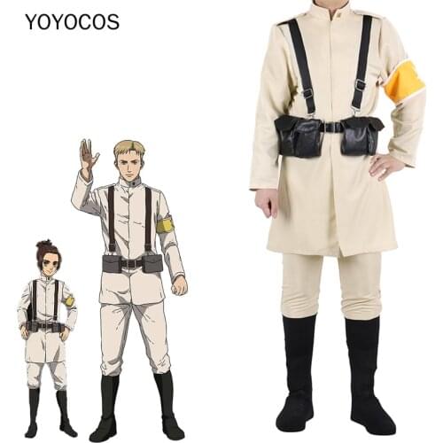 YOYOCOS New Attack On Titan Cosplay Costume Theater Version Hange Zoe Reiner Braun Marco Bodt Jean Kirstein Eren Jaeger Uniform