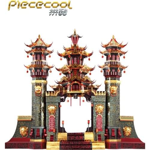 Piececool 3D Metal Puzzle Figure Toy Mythology Southern gate model kits Educational Puzzle Models Gift jigsaw Toys For Children