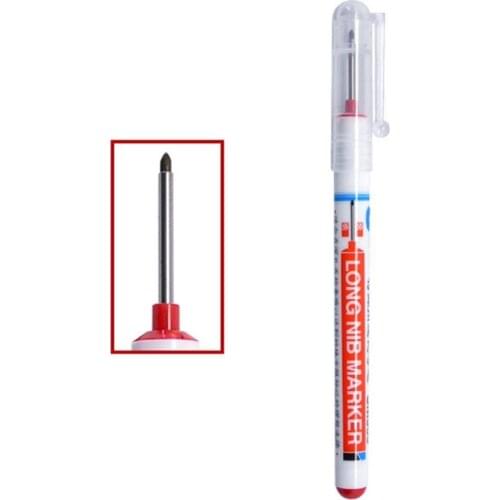 Long Head Bathroom Woodworking Decoration Multi-purpose Deep Hole Marker Pens 1XCB