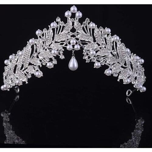 Fashion Pendant Tiaras and Crowns Tree Branches Crystal Rhinestone Headbands for Women Bridal Wedding Hair Jewelry FORSEVEN